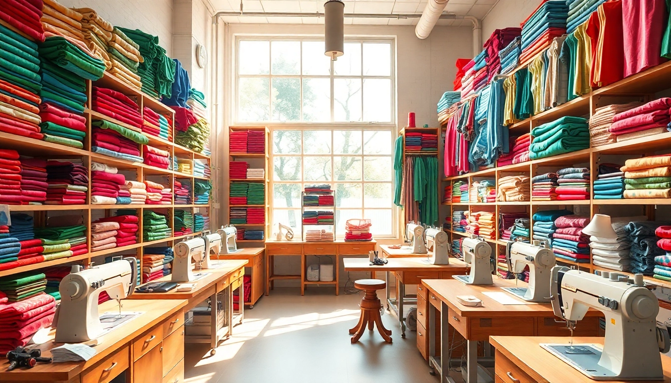 Bezoek https://www.stofnodig.nl voor een kleurrijk assortiment stoffen in een creatieve naaiwerkplaats.