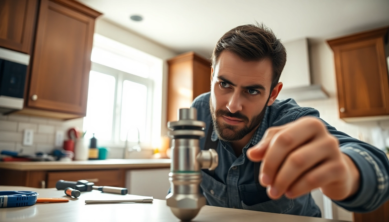 Expert plumbing service in Lacey, WA, featuring a professional plumber installing water lines.