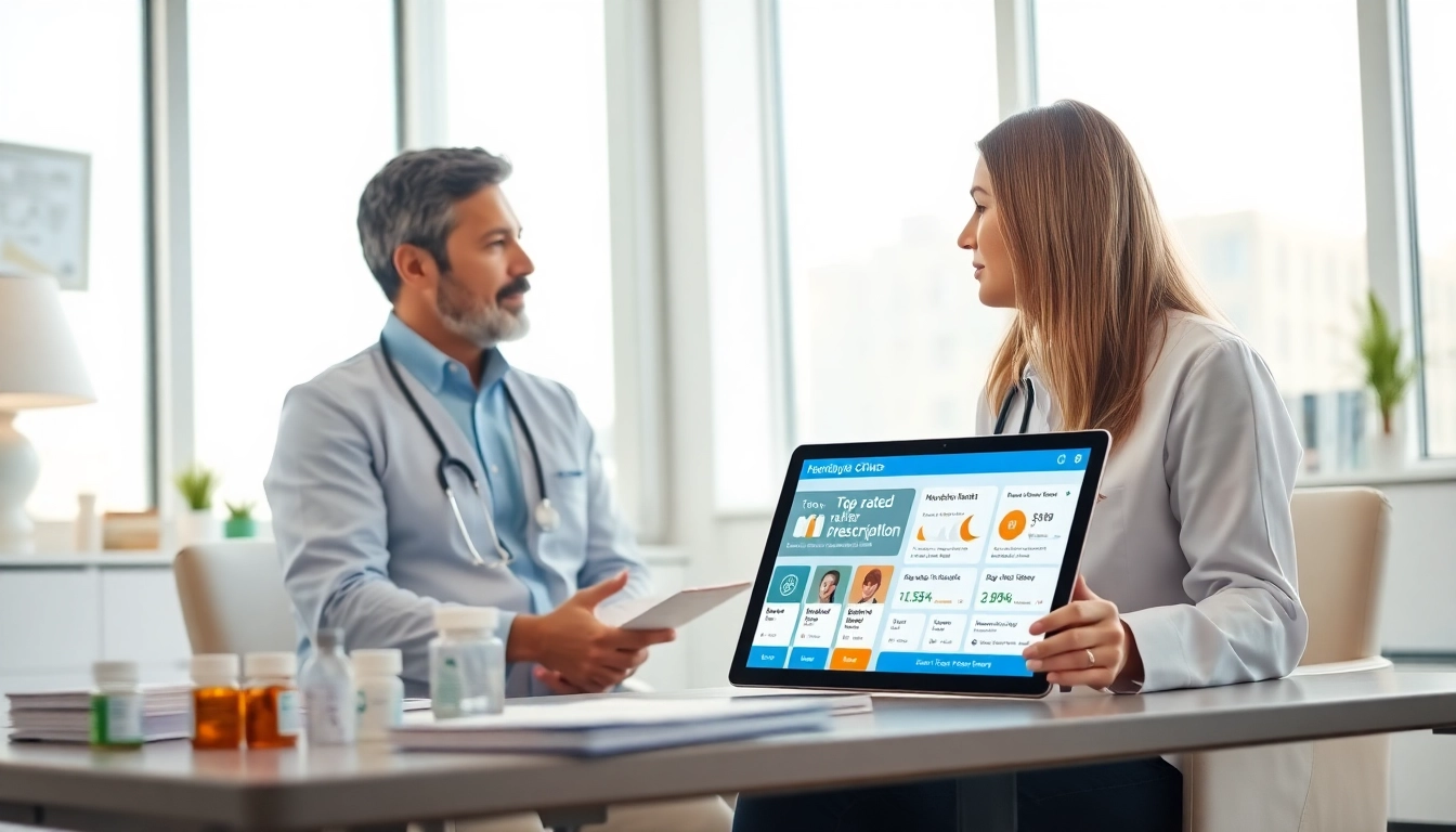 Consultation in modern clinic showcasing top rated prescription applications tools for effective healthcare.